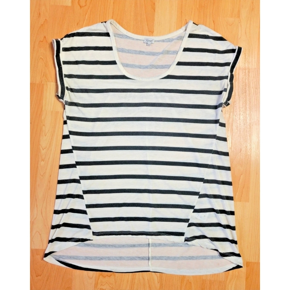 Kismet striped high-low hem t-shirt